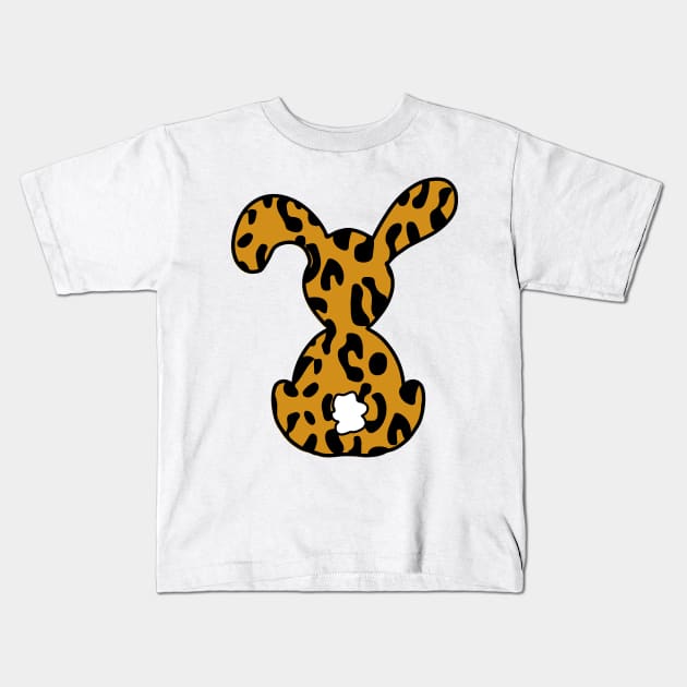 Leopard Print bunny Kids T-Shirt by Satic